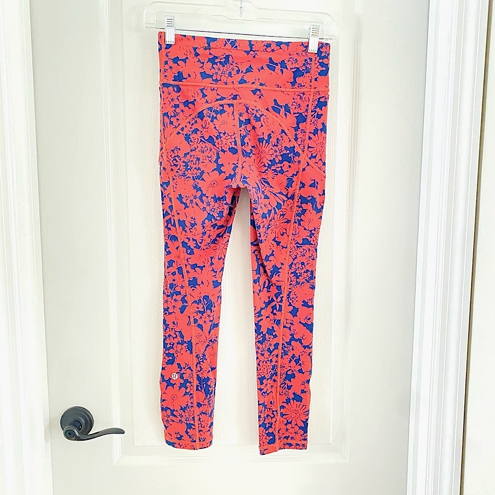 Lululemon Final Lap Crop Efflorescent Dark Canyon Onyx Blue, 23”